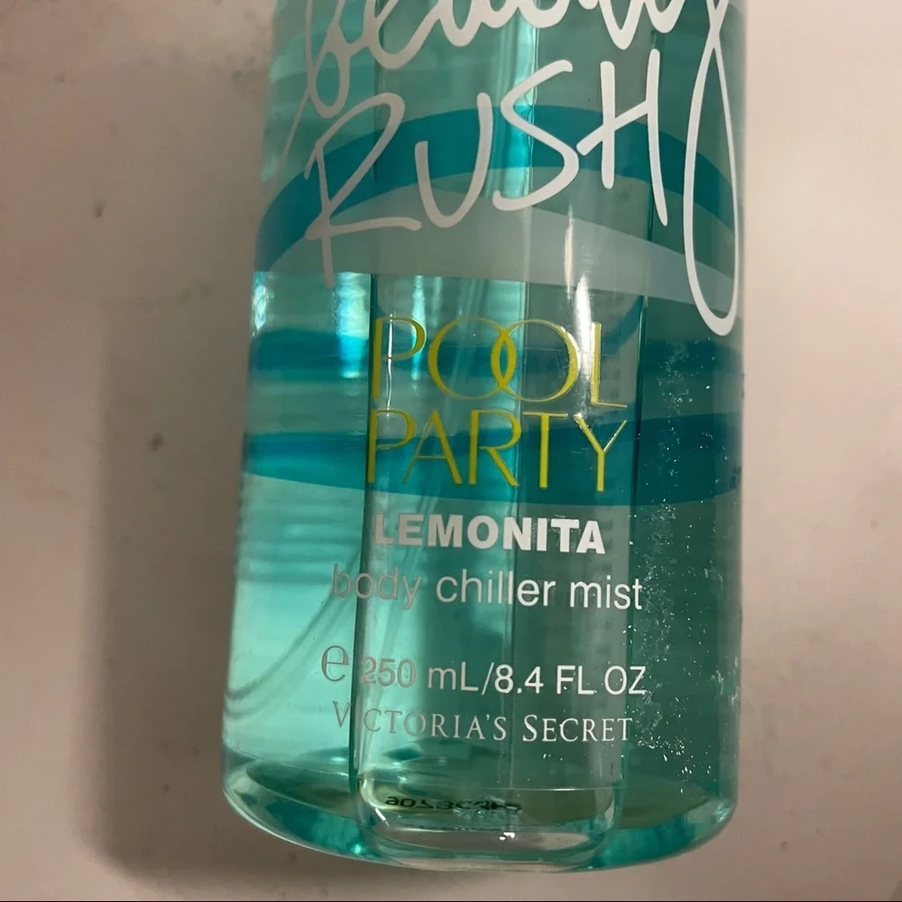 Victoria's Secret Beauty Rush Body Chiller Mist Pool Party Lemonita 8.4 OZ